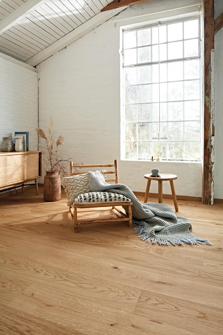 Boen Vivo Engineered Authentic Oak Planks Flooring, Brushed & L/Natural: 14.0 x 209 x 2,200 mm