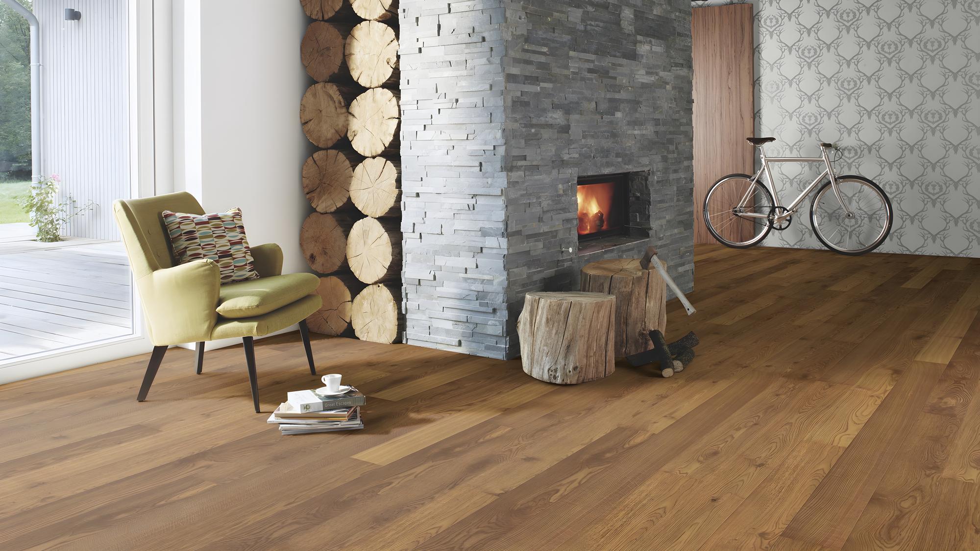 Boen Animoso Engineered Semi Smoked Oak Planks Flooring, Brushed & L/Pure: 14.0 x 138 x 2,200 mm