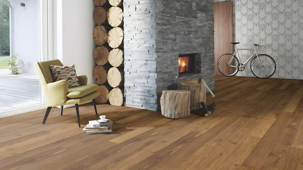 Boen Animoso Engineered Semi Smoked Oak Planks Flooring, Brushed & L/Pure: 14.0 x 138 x 2,200 mm
