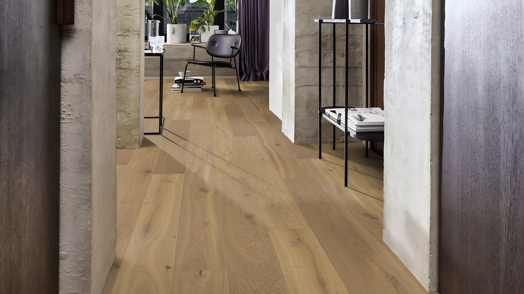 Boen Animoso Engineered Semi Smoked Oak Planks Flooring, Brushed & L/Pure: 14.0 x 209 x 2,200 mm
