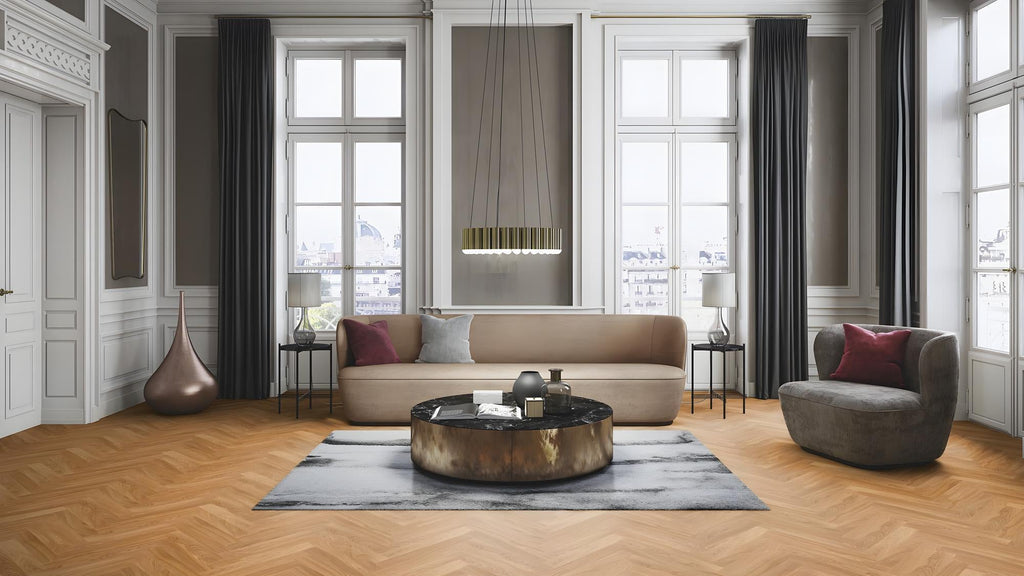 Boen  Engineered Oak Herringbone Flooring, Unbrushed & L/Natural: 10.0 x 70 x 470 mm