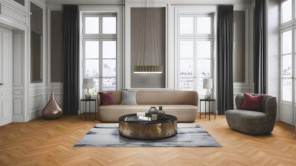 Boen  Engineered Oak Herringbone Flooring, Unbrushed & L/Natural: 10.0 x 70 x 470 mm