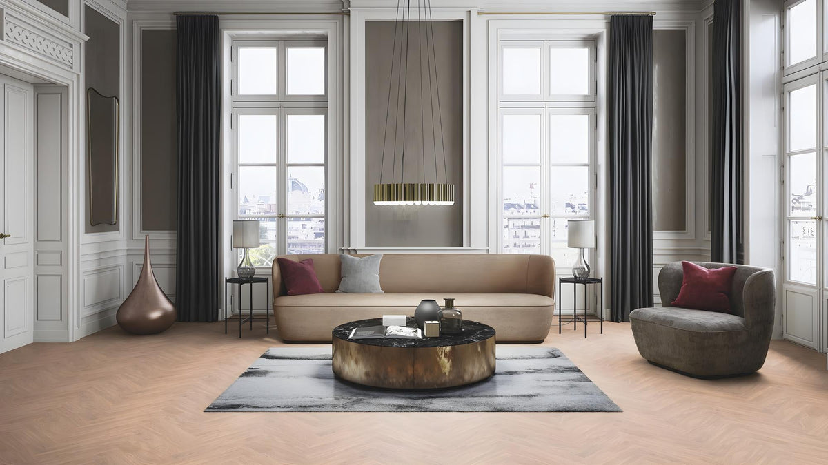 Boen Engineered White Oak Herringbone Flooring, L/Natural: 10.0 x 70 x 470 mm