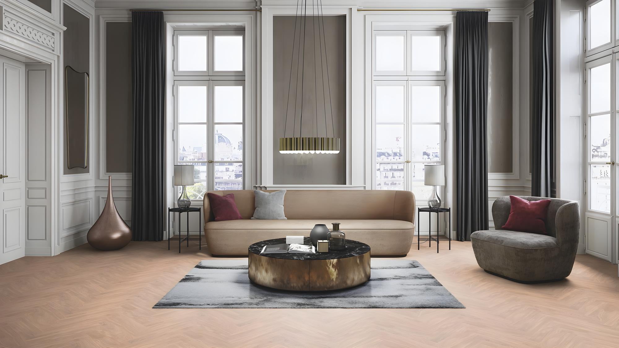 Boen  Engineered White Oak Herringbone Flooring, Unbrushed & L/Natural: 10.0 x 70 x 470 mm