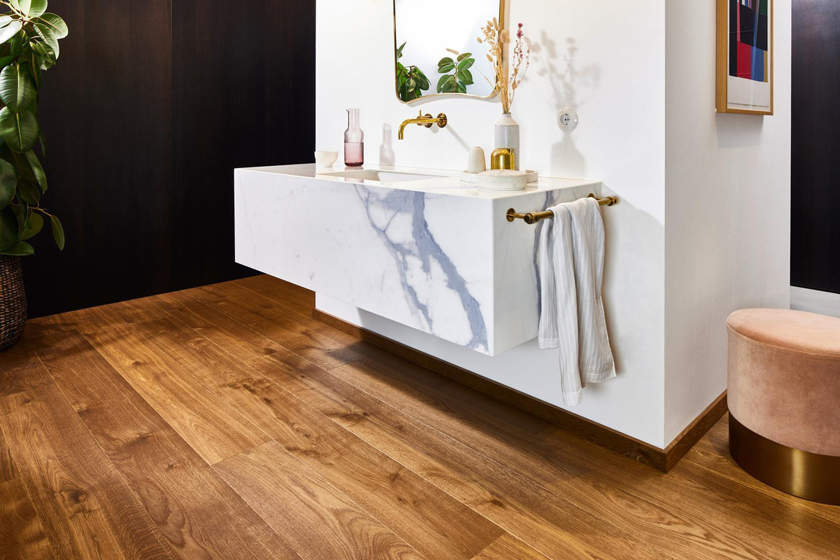 Boen Animoso Engineered Semi Smoked Oak Planks Flooring, Brushed & L/Natural: 14.0 x 209 x 2,200 mm