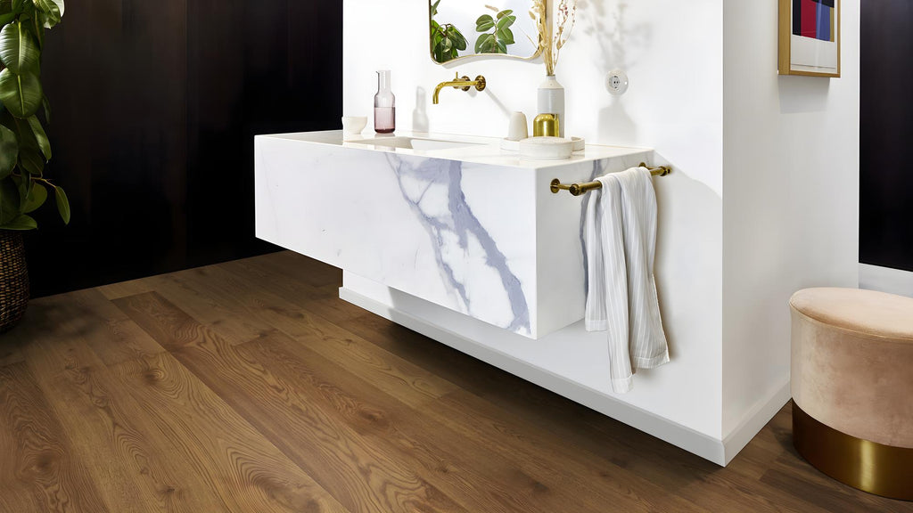 Boen Animoso Engineered Semi Smoked Oak Planks Flooring, Brushed & L/Natural: 14.0 x 209 x 2,200 mm