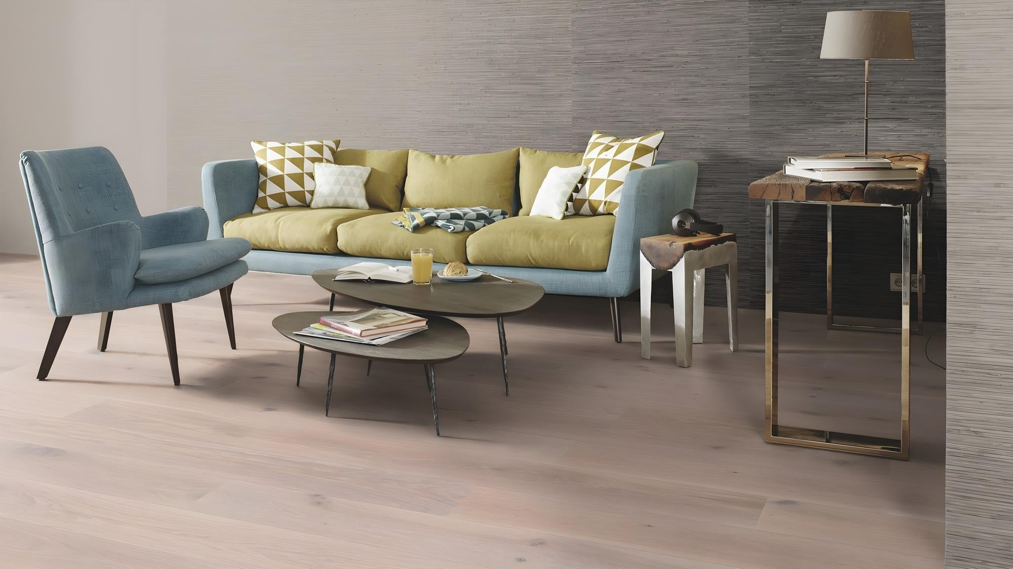 Boen Vivo Engineered White Nights Oak Planks Flooring, Double Brushed & L/Natural: 14.0 x 209 x 2,200 mm