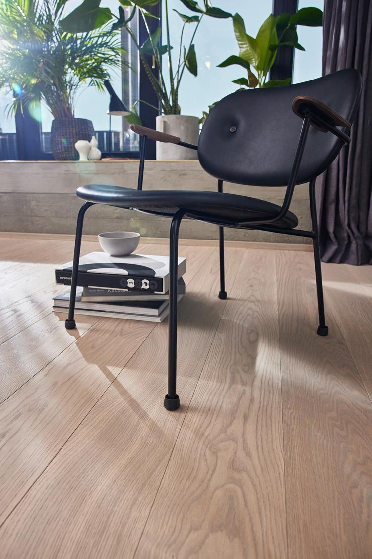 Boen Animoso Engineered Fresh White Oak Planks Flooring, Brushed & L/Matt Pro: 14.0 x 209 x 2,200 mm