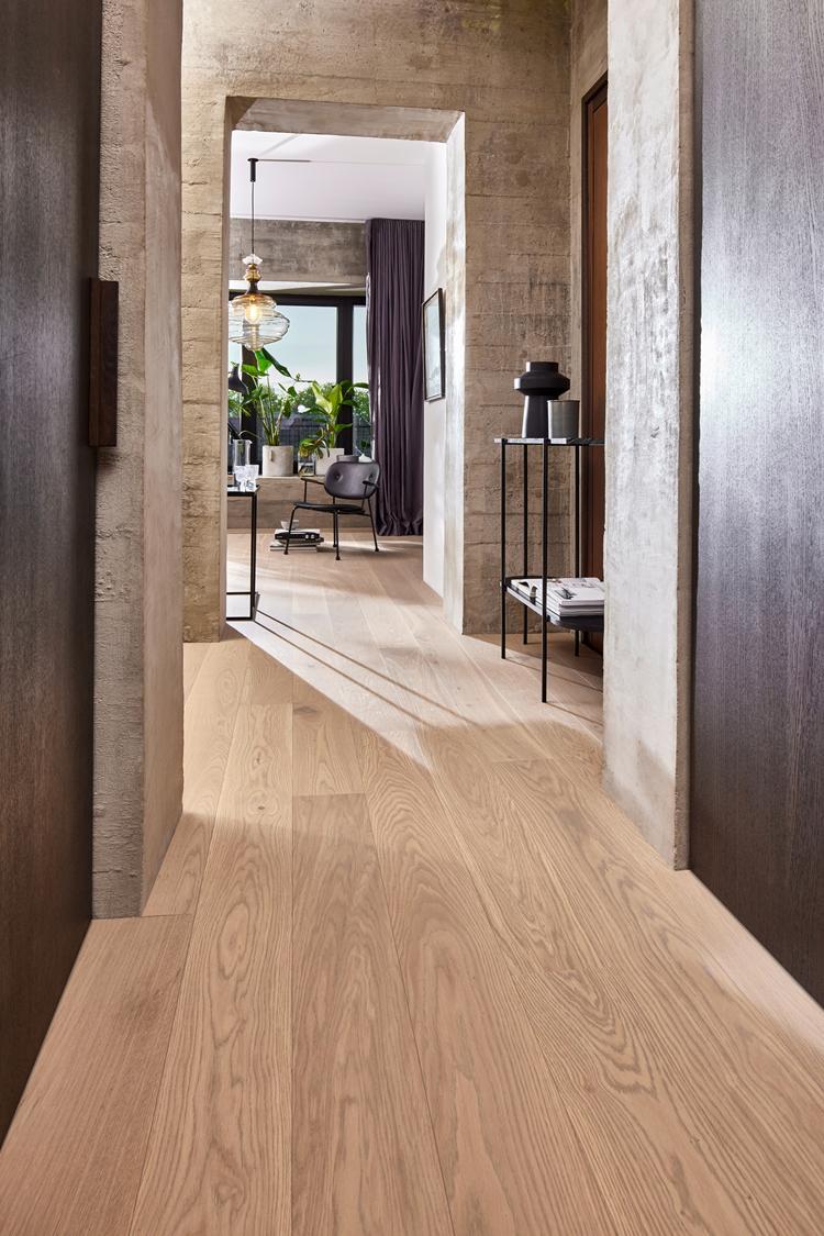 Boen Animoso Engineered Fresh White Oak Planks Flooring, Brushed & L/Matt Pro: 14.0 x 209 x 2,200 mm