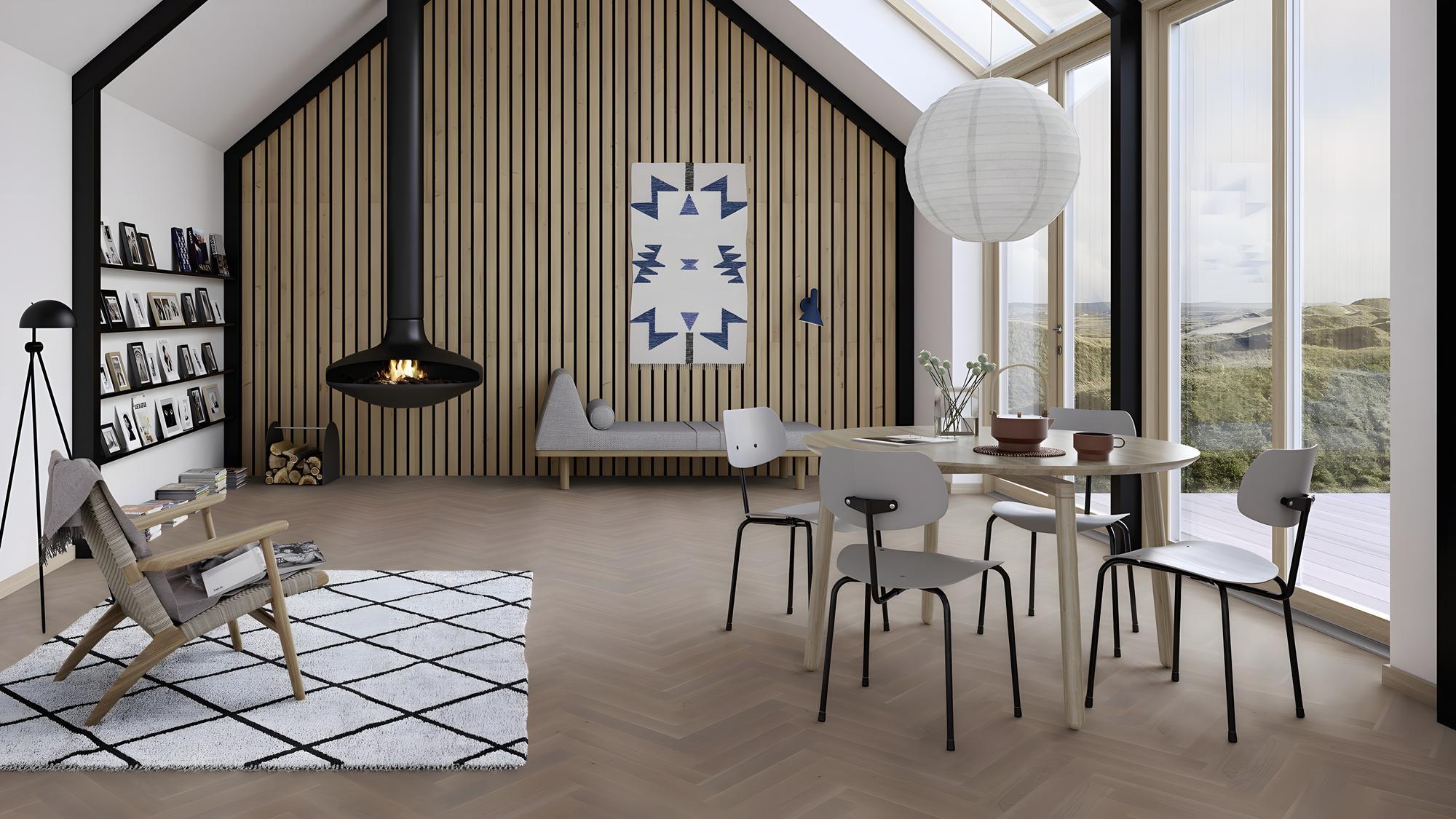 Boen Baltic Engineered Arizona Oak Planks Flooring, Unbrushed & L/Matt: 10.0 x 70 x 470 mm