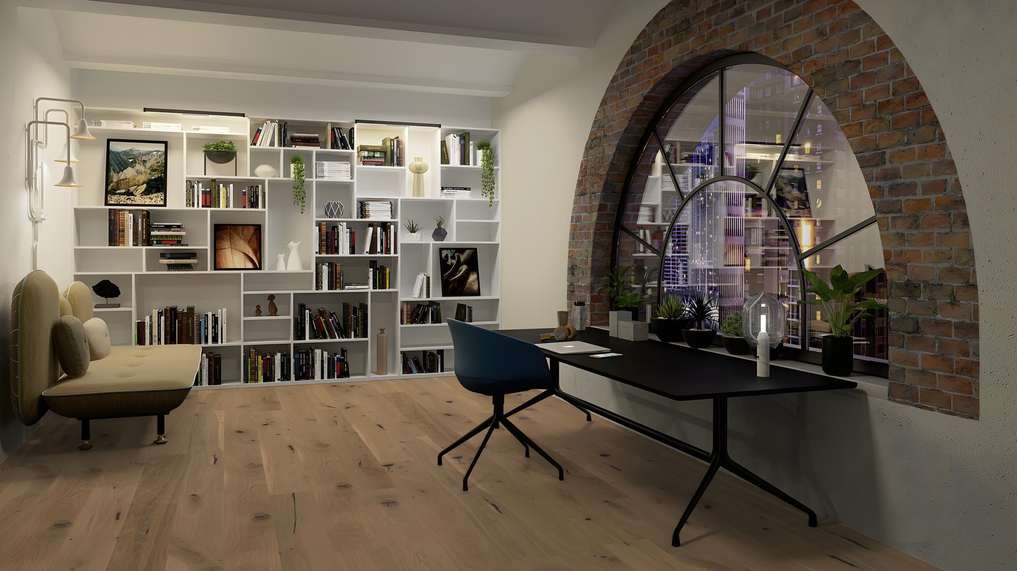 Boen Espressivo Engineered Authentic Oak Planks Flooring, Brushed & L/Natural: 14.0 x 209 x 2,200 mm