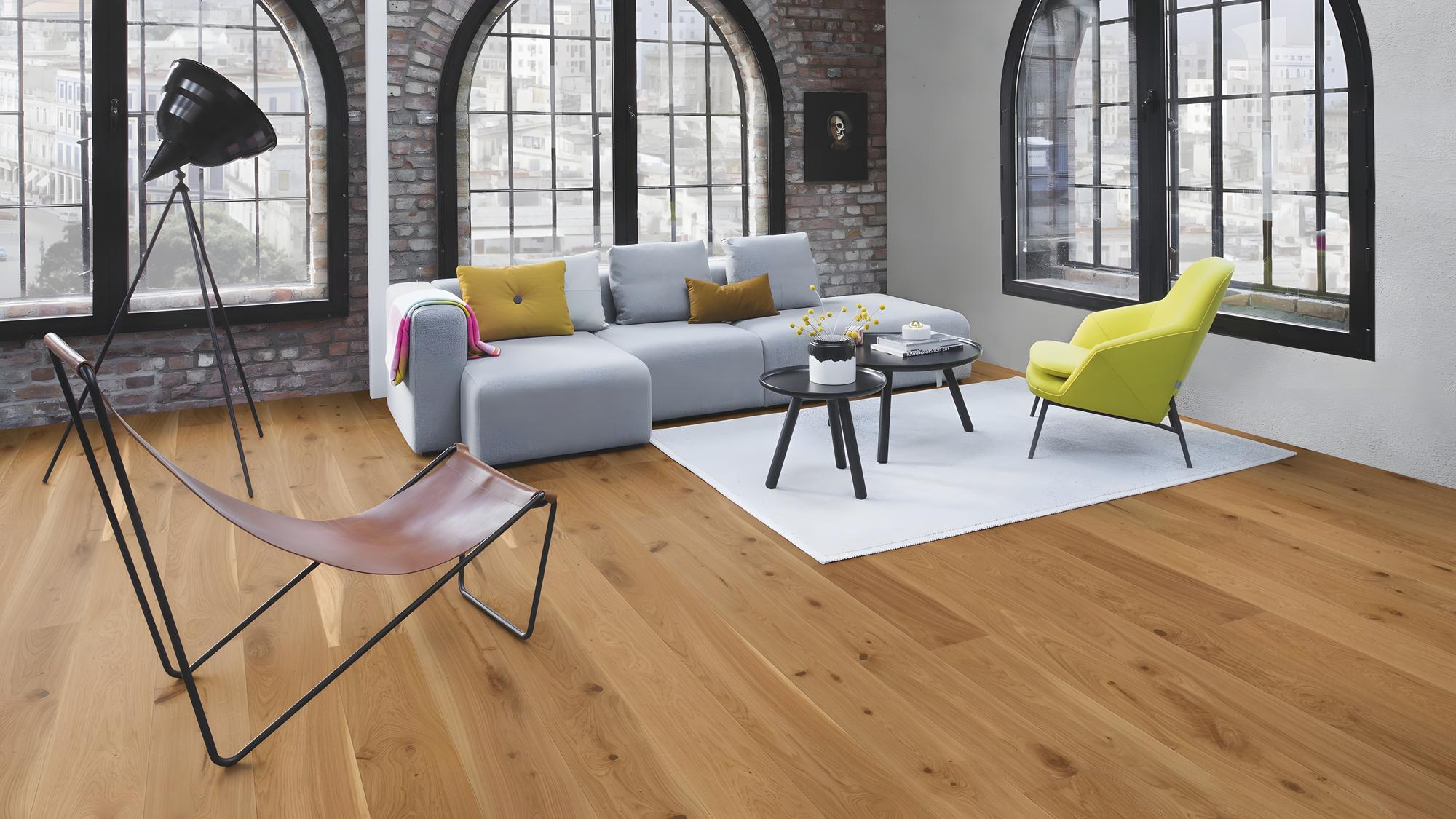 Boen Vivo Engineered Oak Planks Flooring, Unbrushed & L/Natural: 13.2 x 181 x 2,200 mm