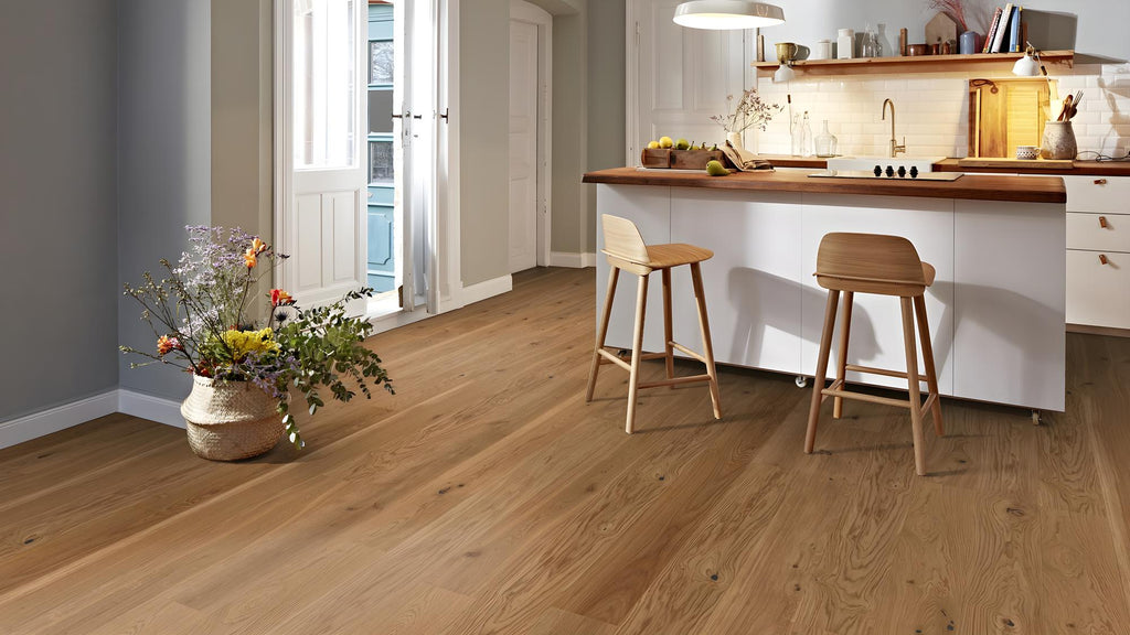 Boen Vivo Engineered Indian Summer Oak Planks Flooring, Double Brushed & L/Natural: 13.2 x 181 x 2,200 mm
