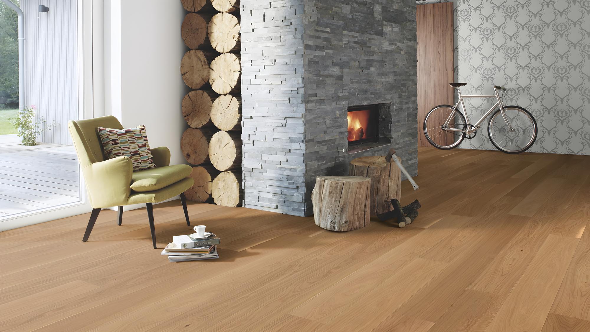 Boen Andante Engineered Oak Planks Flooring, Unbrushed & L/Natural: 13.2 x 181 x 2,200 mm