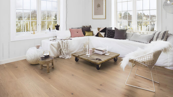 Boen Animoso Engineered Oak Planks Flooring, Brushed & L/Pure: 13.2 x 181 x 2,200 mm