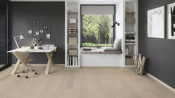 Boen Animoso Engineered Warm Cotton Oak Planks Flooring, Brushed & L/Pure: 13.2 x 181 x 2,200 mm