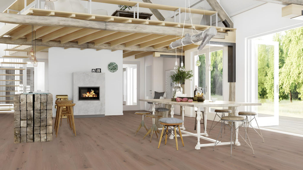 Boen Animoso Engineered Sand Oak Planks Flooring, Unbrushed & L/Natural: 13.2 x 181 x 2,200 mm