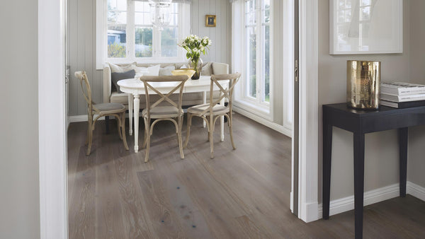 Boen Vivo Engineered Graphite Oak Planks Flooring, Brushed & L/Natural: 13.2 x 181 x 2,200 mm