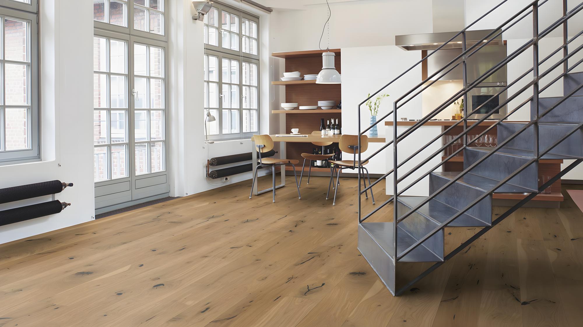 Boen Espressivo Engineered Authentic Oak Planks Flooring, Brushed & L/Natural: 13.2 x 181 x 2,200 mm