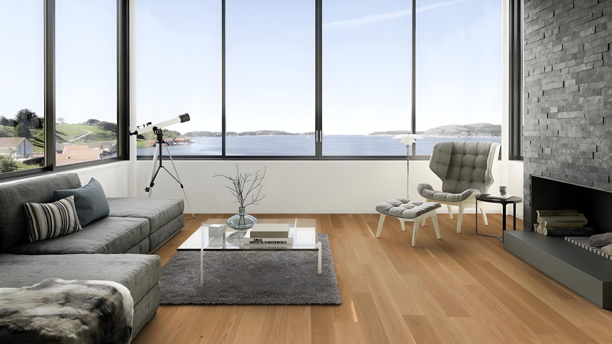 Boen Andante Engineered Oak Planks Flooring, Brushed & L/Matt: 13.2 x 181 x 2,200 mm