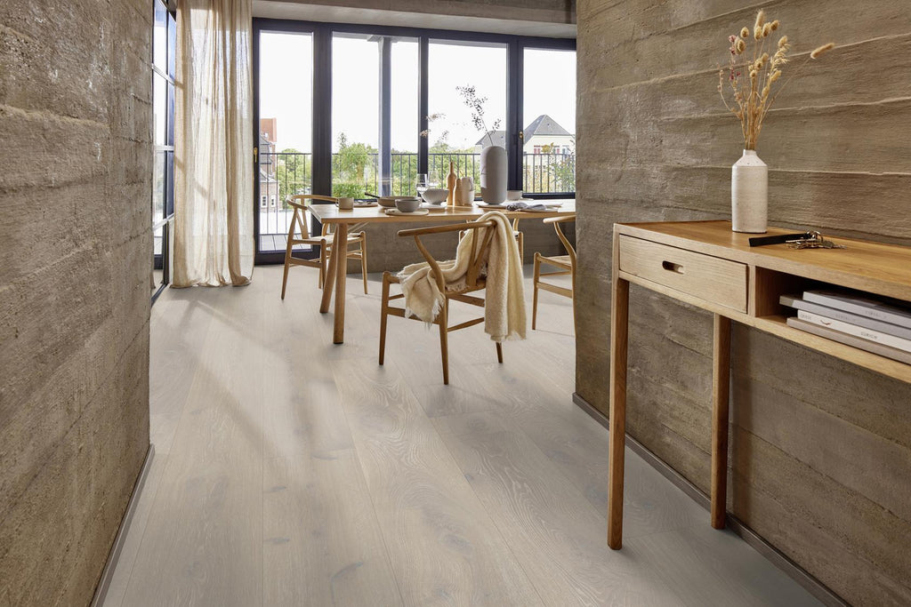 Boen Canyon Engineered Grey Harmony Oak Planks Flooring, Brushed & L/Pure: 15.0 x 300 x 2,750 mm