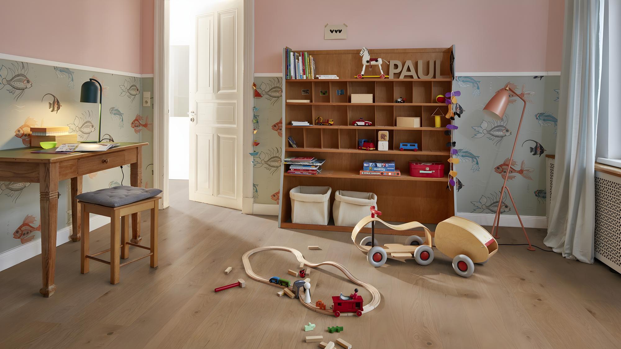 Boen Animoso Engineered Medium Grey Oak Planks Flooring, Brushed & L/Matt Plus: 13.2 x 181 x 2,200 mm