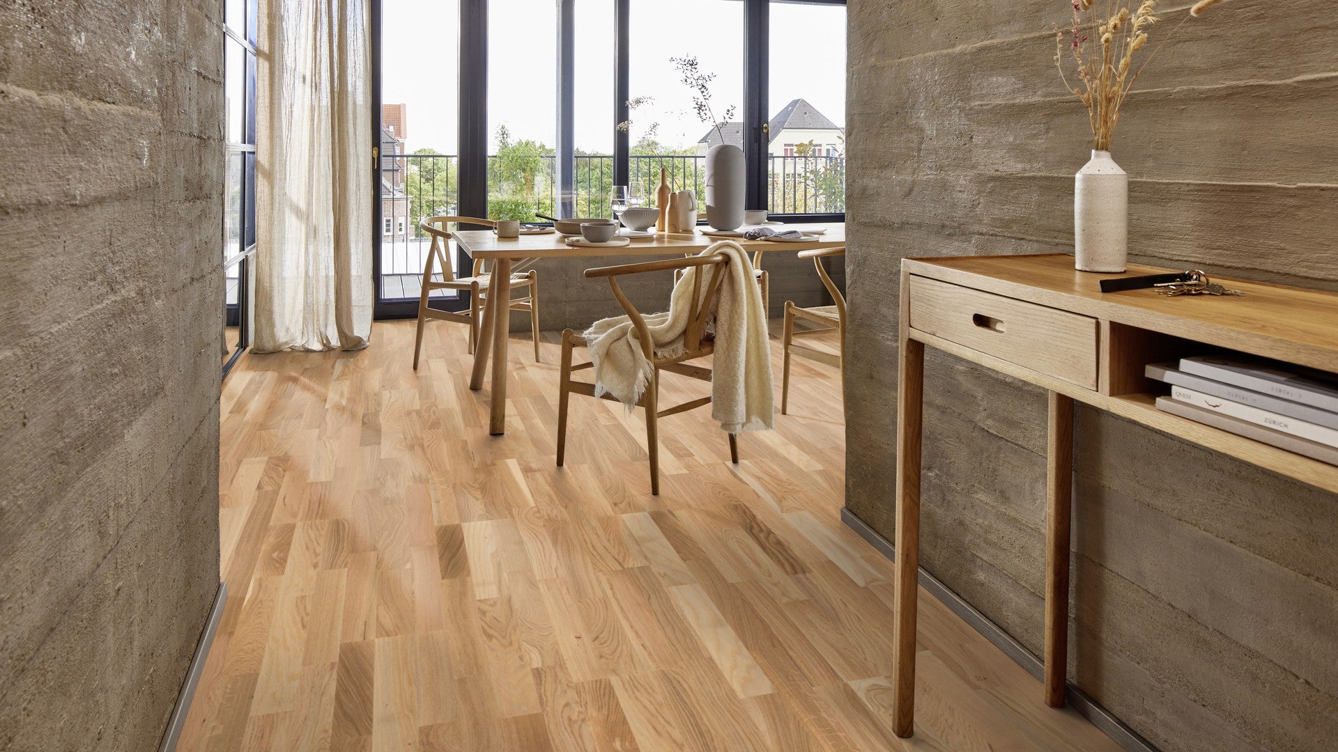 Boen Vivace Engineered Oak Multi-Strip Flooring, Unbrushed & L/Natural: 13.2 x 215 x 2,200 mm