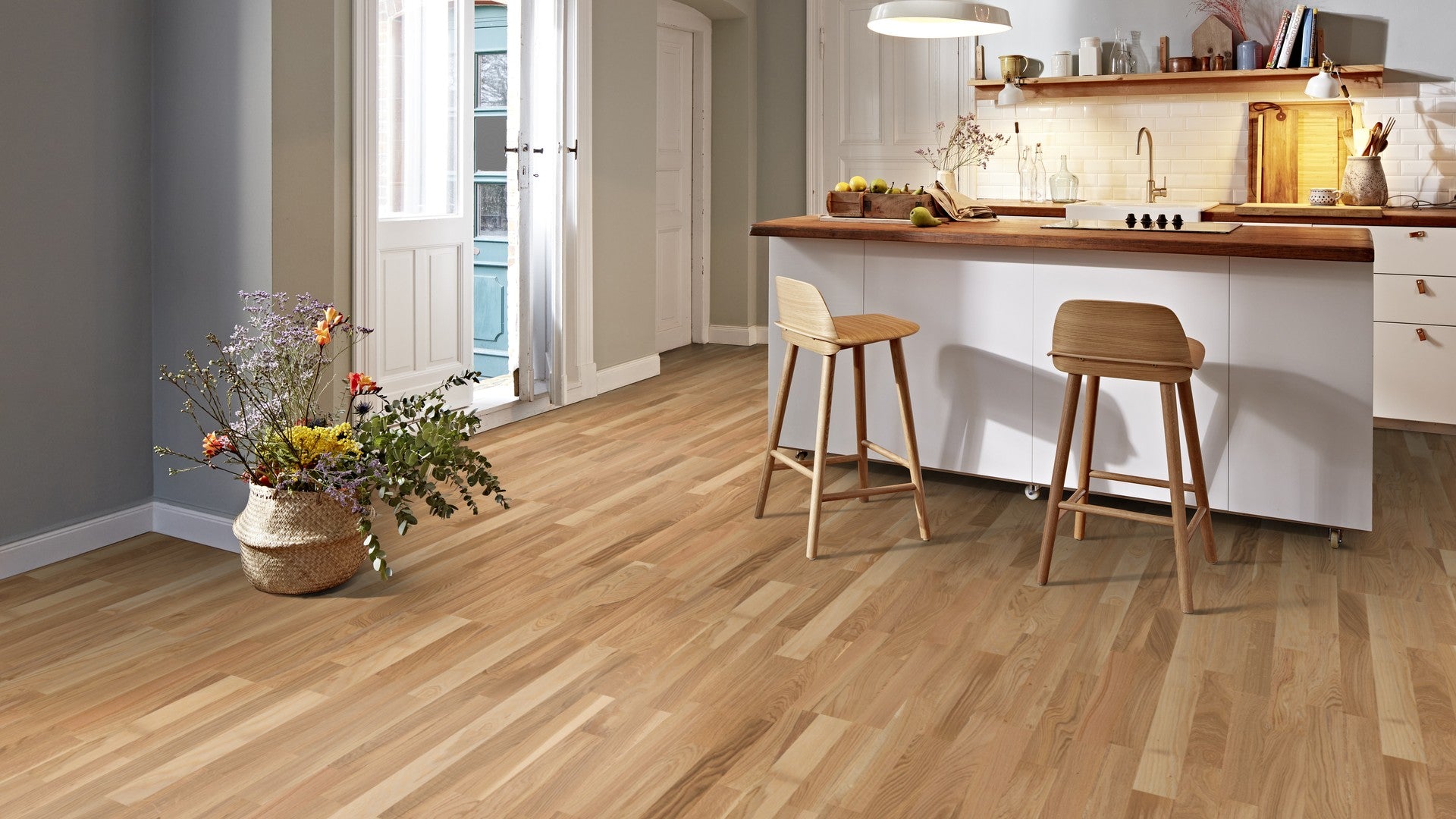 Boen Vivace Engineered Oak Multi-Strip Flooring, Unbrushed & L/Natural: 13.2 x 215 x 2,200 mm