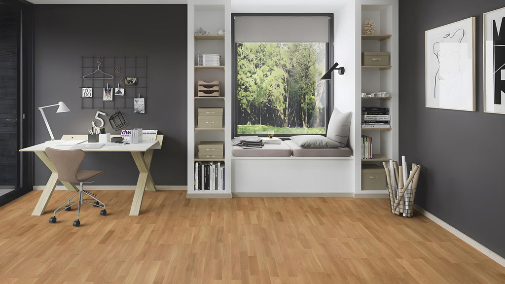 Boen Andante Engineered Oak Multi-Strip Flooring, Unbrushed & L/Natural: 13.2 x 215 x 2,200 mm