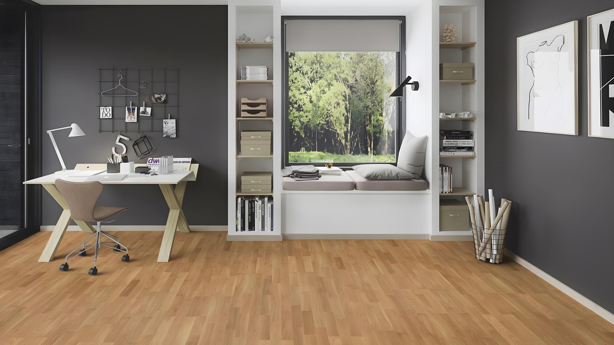 Boen Andante Engineered Oak Multi-Strip Flooring, Unbrushed & L/Natural: 13.2 x 215 x 2,200 mm
