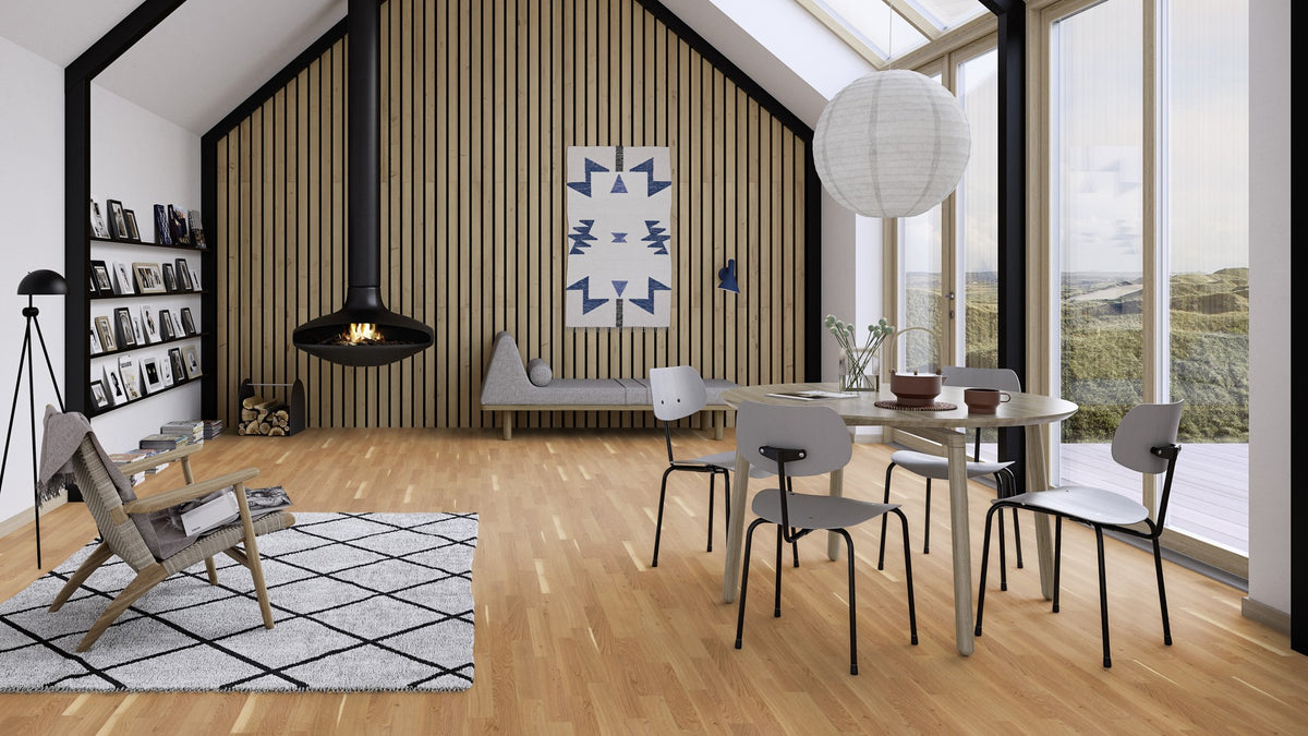 Boen Basic Engineered Oak FSC Herringbone Flooring, L/Natural: 10.0 x 70 x 470 mm