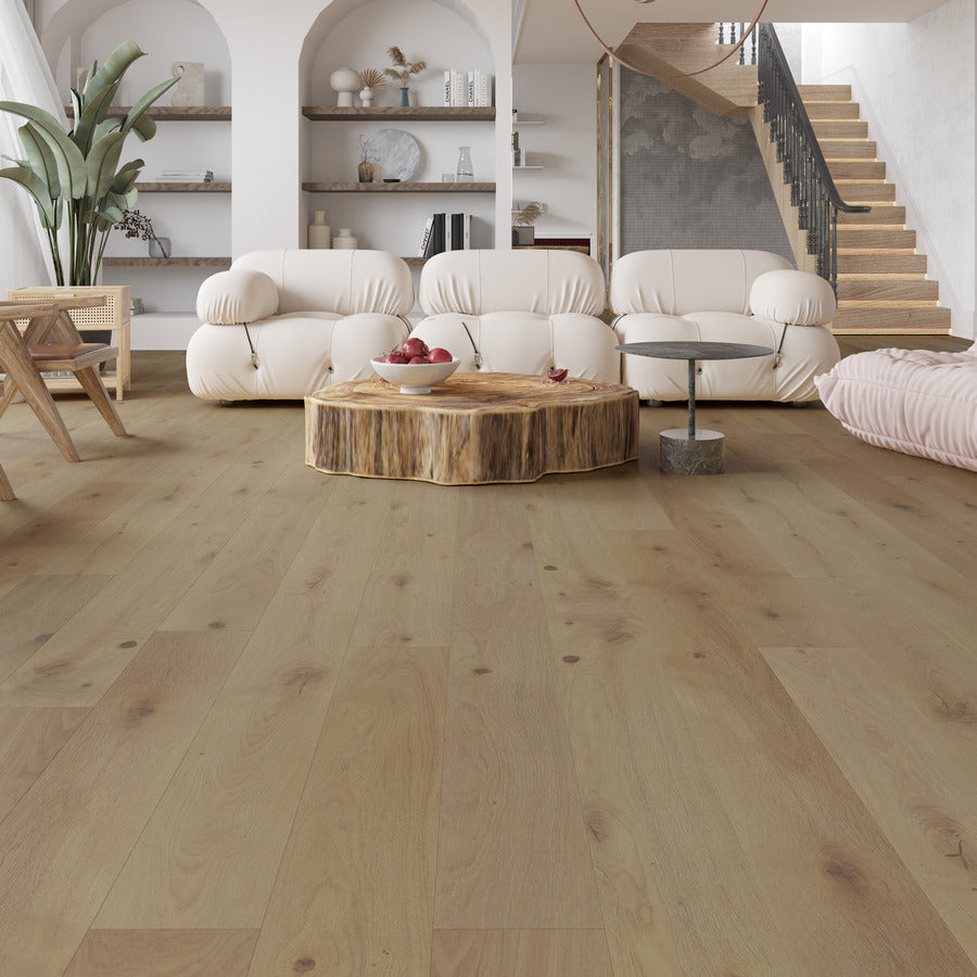 Ovara  Engineered Embleton Oak Planks Flooring, Brushed & Matt Lacquered: 12.0 x 190 x 1,900 mm