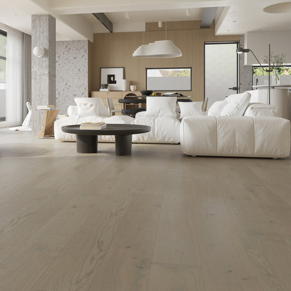 Ovara Engineered Platinum Oak Planks Flooring, Brushed & Matt Lacquered: 12.0 x 190 x 1,900 mm