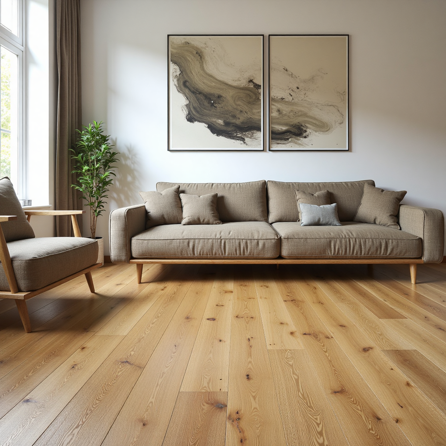 Ovara Antique Engineered Edlingham Oak Planks Flooring, Brushed & Matt Lacquered: 15.0 x 235 x 2,200 mm