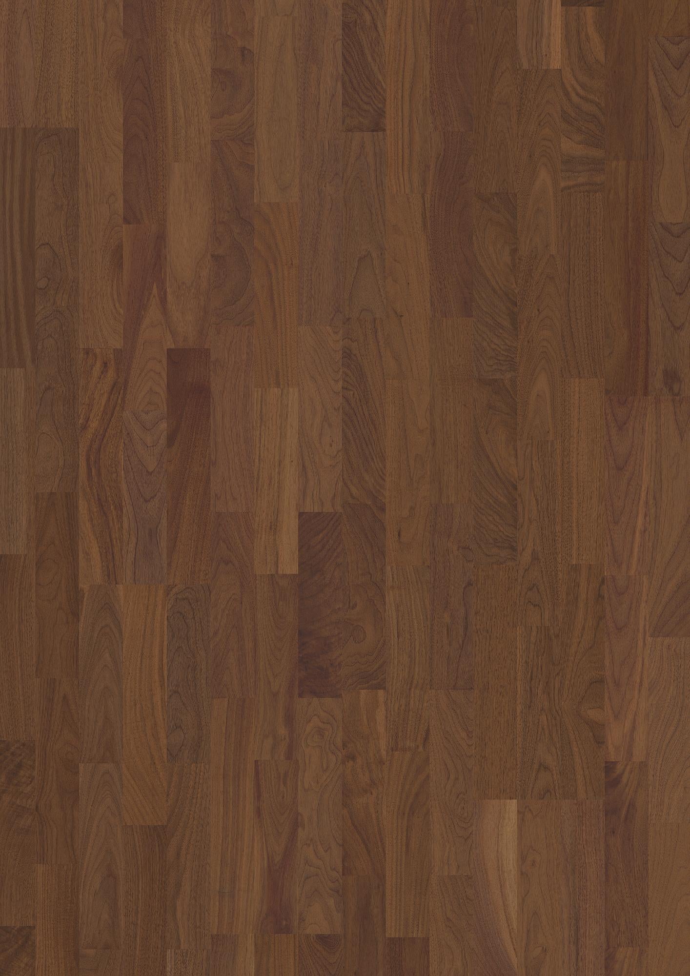 Boen Andante Engineered American Walnut Multi-Strip Flooring, Unbrushed & L/Matt: 14.0 x 215 x 2,200 mm