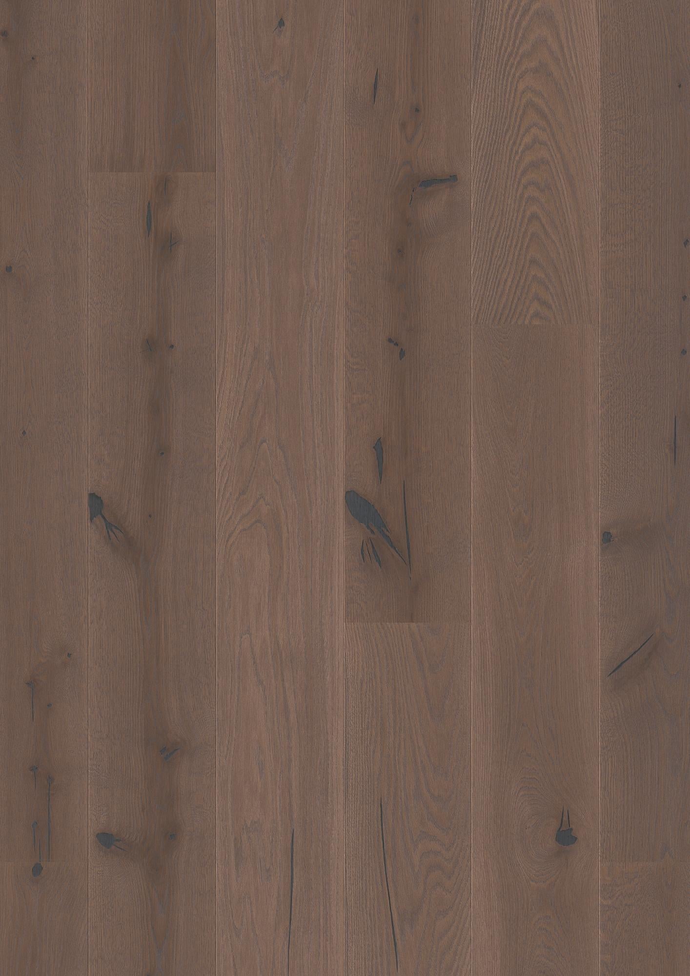 Boen Espressivo Engineered Elephant Grey Oak Planks Flooring, Brushed & L/Pure: 14.0 x 209 x 2,200 mm