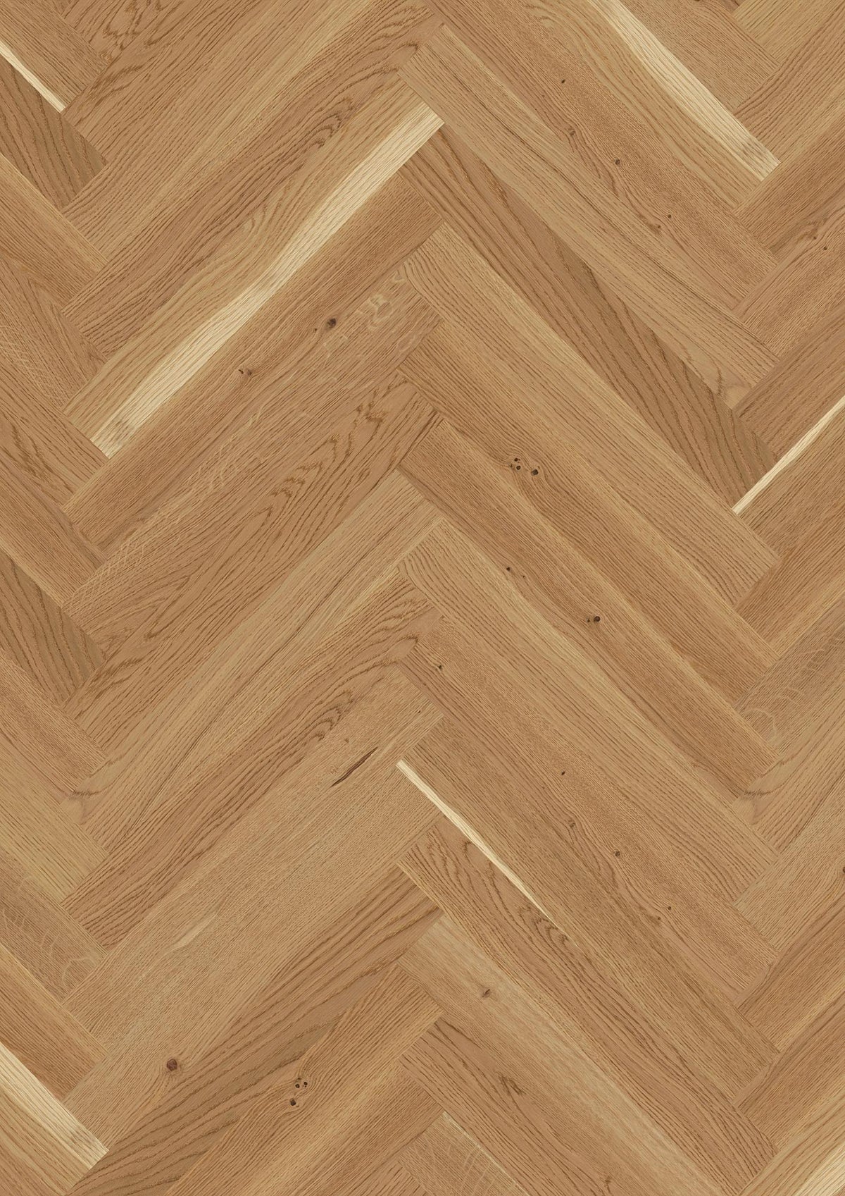 Boen Basic Engineered Oak Herringbone Flooring, L/Natural: 10.0 x 70 x 470 mm