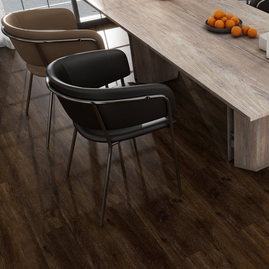 Ovara Smoked Oak Planks LVT Flooring: 5.5 x 180 x 1,220 mm