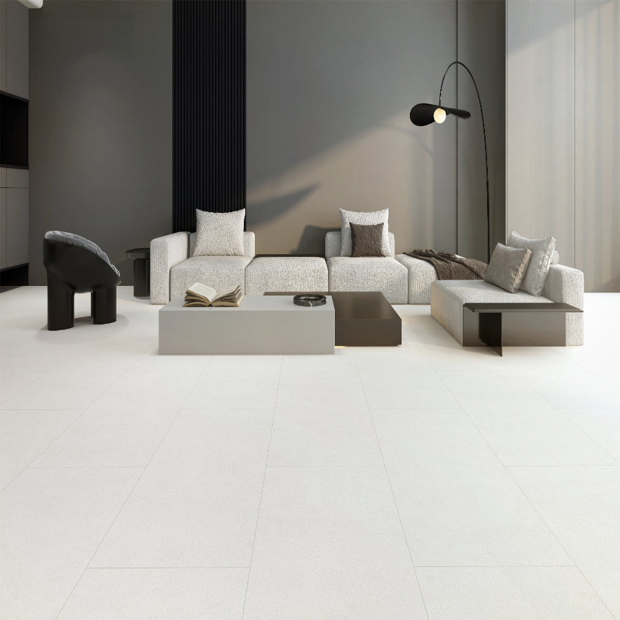 Ovara Frosted Stone Tile LVT Flooring: 5.5 x 457 x 914 mm