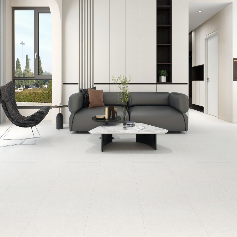 Ovara Frosted Stone Tile LVT Flooring: 5.5 x 457 x 914 mm