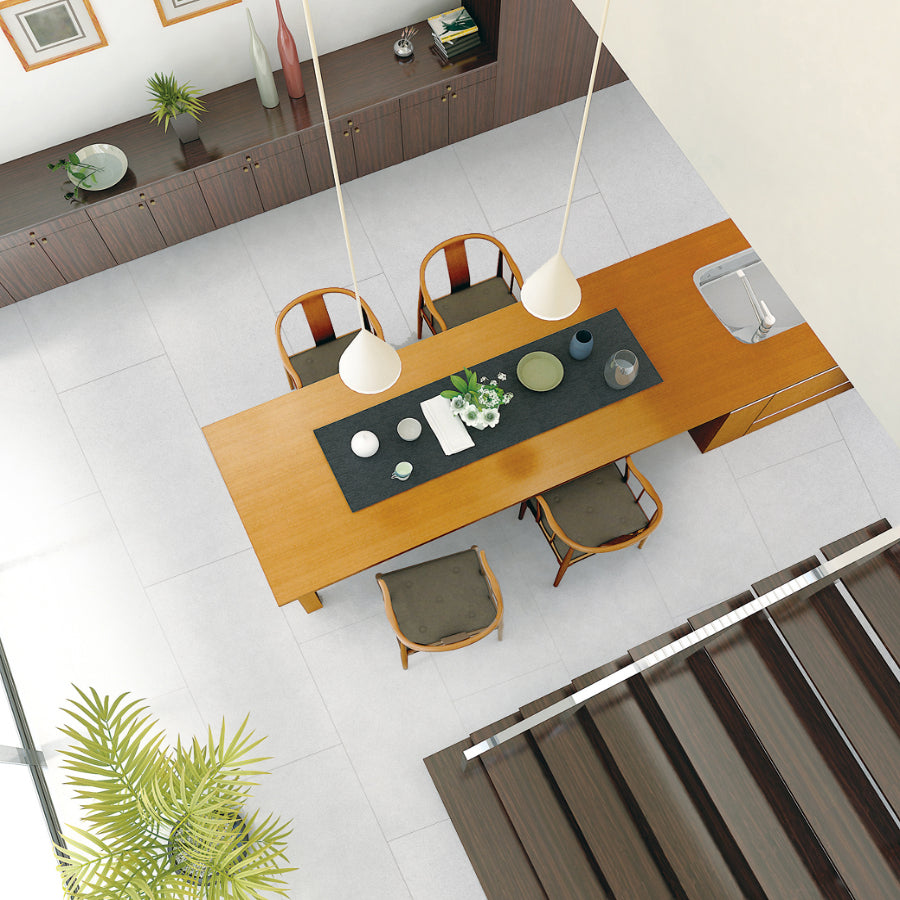 Ovara Frosted Stone Tile LVT Flooring: 5.5 x 457 x 914 mm