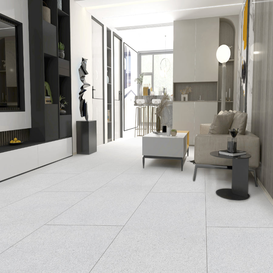 Ovara Frosted Stone Tile LVT Flooring: 5.5 x 457 x 914 mm