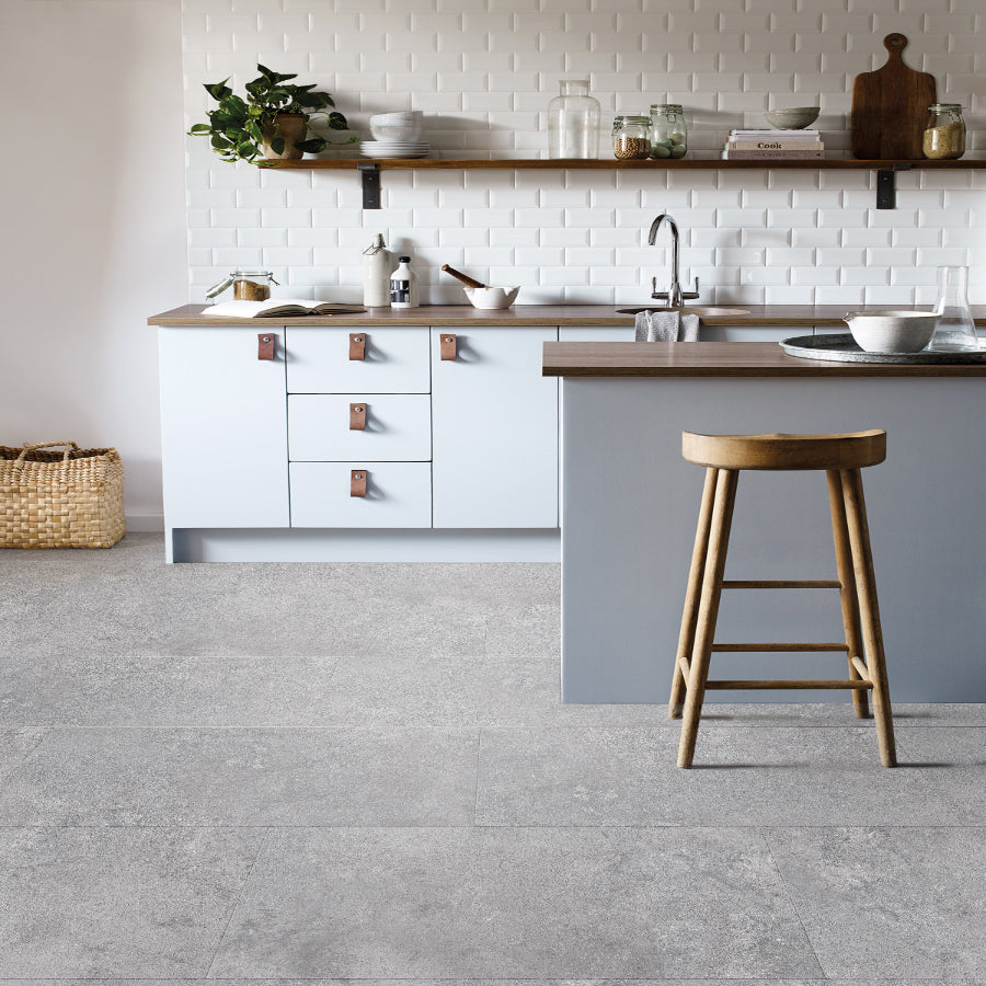 Ovara Urban Concrete Tile LVT Flooring: 5.5 x 457 x 914 mm
