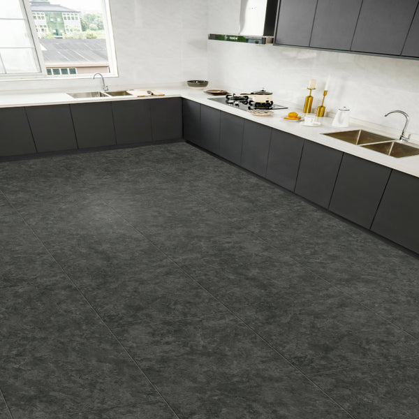 Ovara Graphite Stone Tile LVT Flooring: 5.5 x 457 x 914 mm