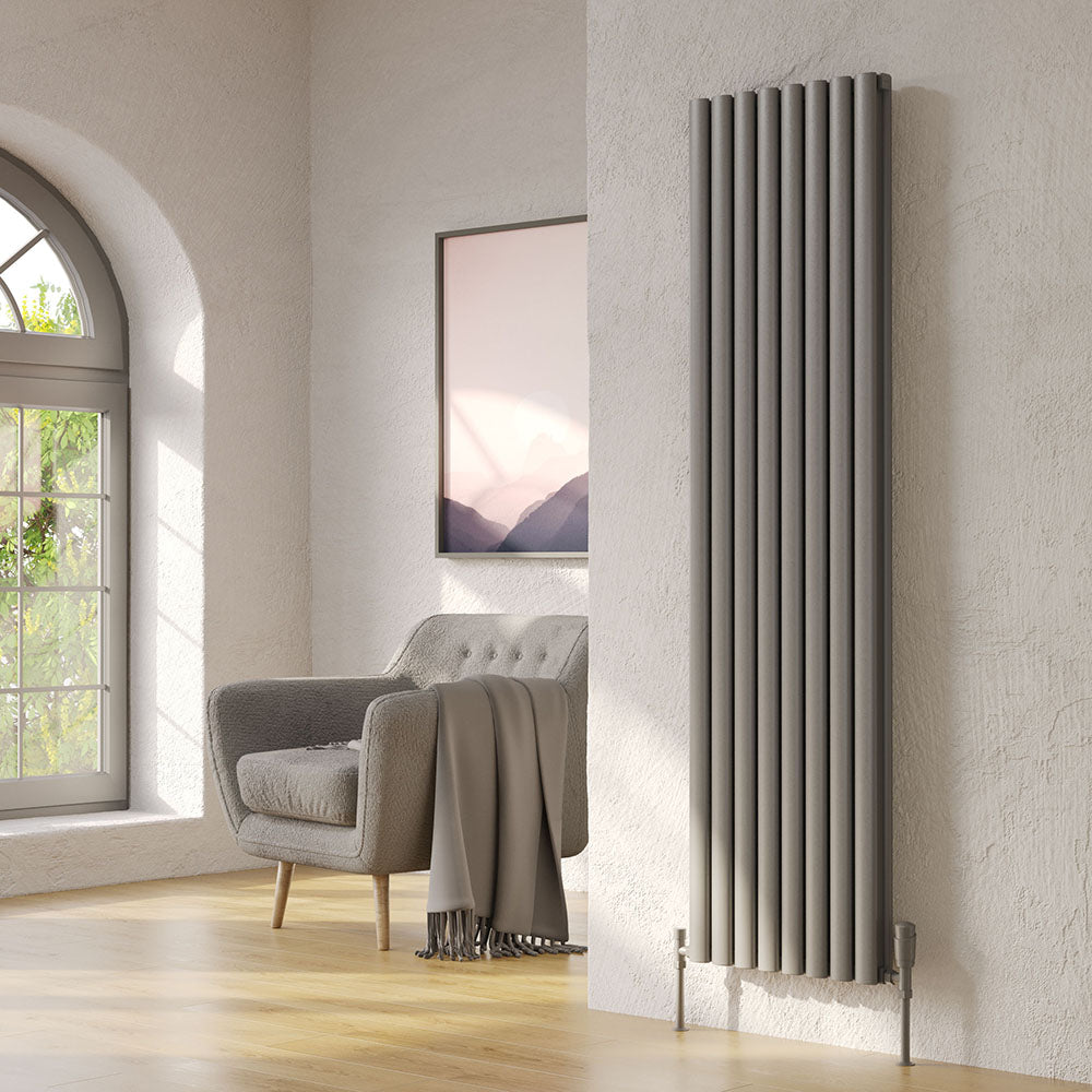 Helmsley Vertical Anthracite Aluminium Radiator 1800mm (H) x 286mm (W)
