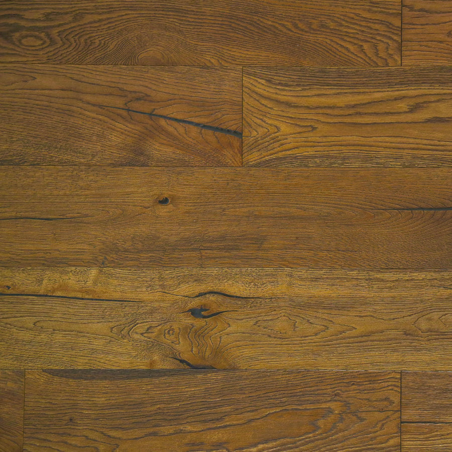 Ovara Antique Engineered Whiskey Barrel Oak Planks Flooring, Brushed & Hard Wax Oiled: 20.0 x 190 x 1,900 mm