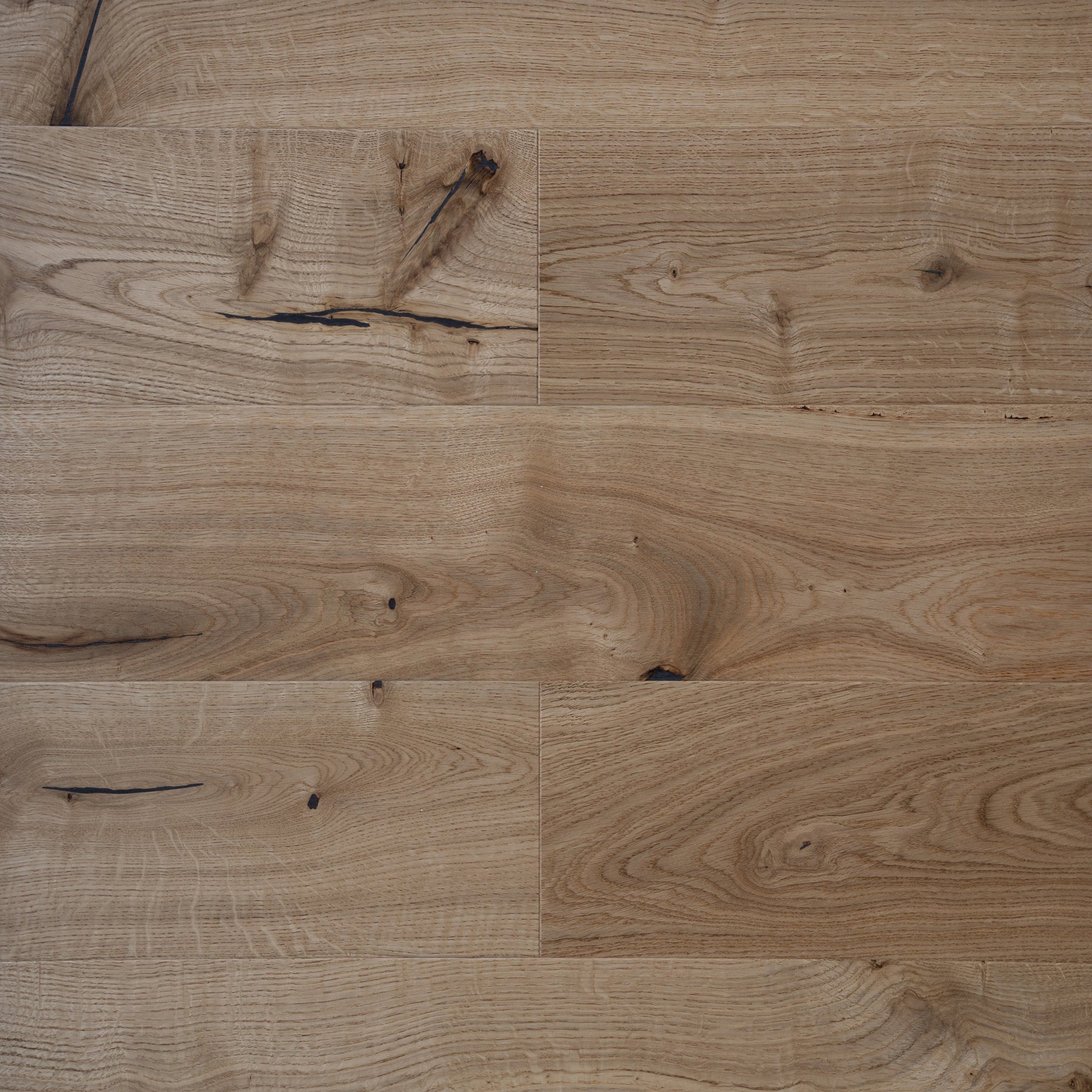 Ovara Rustic Engineered Natural Oak Planks Flooring, Brushed & Oiled: 14.0 x 130 x 1,092 mm