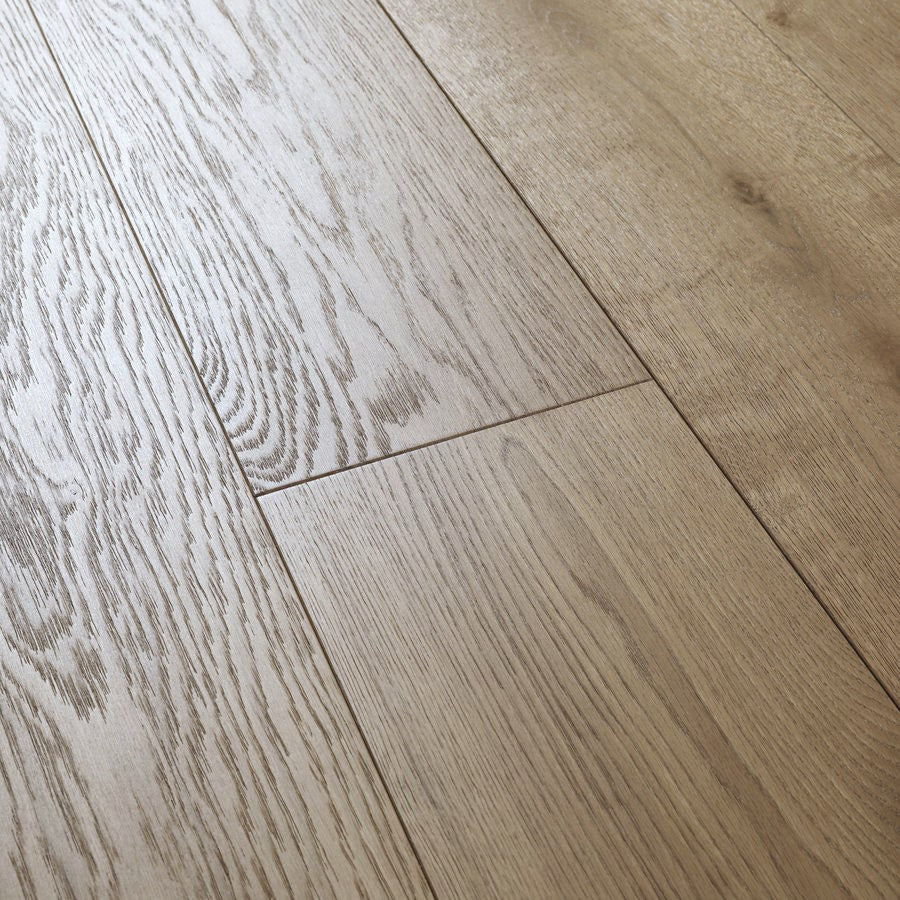 Ovara Engineered Natural Oak Planks Flooring, Brushed & Unfinished: 20.0 x 191 x 1,900 mm