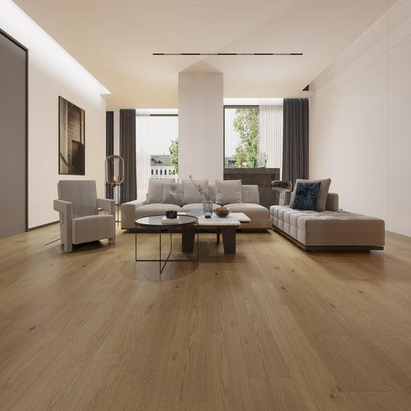 Ovara Engineered Natural Oak Planks Flooring, Brushed & UV Oiled: 20.0 x 240 x 2,200 mm