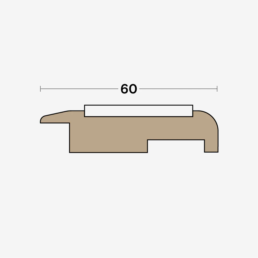 Boen Nosing Profile With Anti-Slip Insert: 14 x 60mm, Band-1
